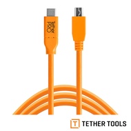Tether Tools CUC2415-ORG USB-C To 2.0 MINI-B 5 PIN Transmission Cable 4.6M