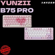 (SG) YUNZII B75 PRO Three Mode Mechanical Keyboard Three - Mode 75% Hot Swappable RGB Wireless