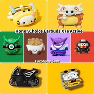 【Stock Ready】For Honor Choice Earbuds X7e Active Case Casing Soft Silicone Earphone Case Anime Carto