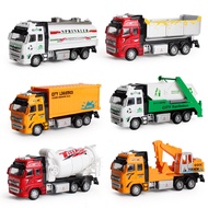 Simulation Large Pull Back Alloy Car Cement Excavator Engineering Truck Fire Truck Model Children's 