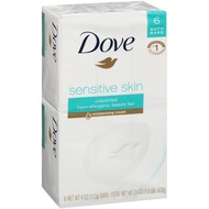 ♛✣DOVE SENSITIVE SKIN BAR SOAP (6 BARS) - #1 dermatologist recommended
