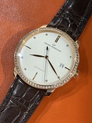 🌈🌈新返貨啦🌈🌈 Girard Perregaux 49525🩶原裝銀白面鑽石字 38mm 18K玫瑰金 連原裝18K玫瑰金針扣 淨錶💎950C（廣華街店）