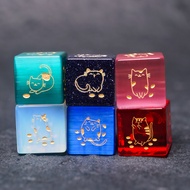 6-Sided Dice Spot Design Mahjong Dice Game Plug Customized Crystal Dice Customizable Pattern D6