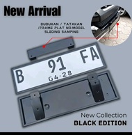 Tatakan Plat Nomor Mobil Model Slip On Samping+Bracket Bahan Stainless
