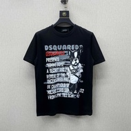 D2 cotton men's and women's t-shirt with printed letter pattern of Pitbull dog, street player AP661P