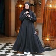 [ BELI SATU FREE GIFT ] Queena Basic Abaya - Abaya Basic Abaya Polos Abaya Turkey Remaja Jetblack Gamis Syari Gamis Polos Gamis Kekinian
