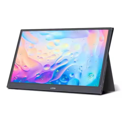 G-Story 15.6 inch 1080P Portable Monitor with Case for Xbox/ps4/ps5/switch Games External Extended S