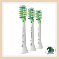 Philips 飛利浦 Sonicare W3 Premium潔白拋光刷頭， Sonicare 極致清潔替換刷頭，白色智能清潔刷頭，3支裝（白色），三支裝，HX9063/67，原裝正品，德國製造刷頭
