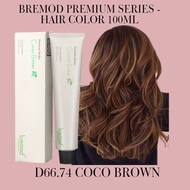 Bremod Premium Series Cocoa Butter Hair Color 100ML - D66.74 COCO BROWN
