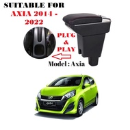 Perodua Axia Arm Rest Axia 2023 Armrest Car Arm Rest 7 Usb Port Armrest Console Box Axia Double Laye