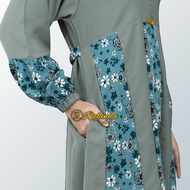 Gamis Wanita Crinkle Zipper Fit Dress Motif Muslim Terbaru Kekinian Baju Gamis - Siren Rafanda