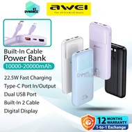 Awei P106K 10000mAh Powerbank 22.5W Fast Charging Power Bank Awei P107K 20000mAh Powerbank Awei Powe