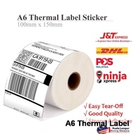 A6 Barcode Thermal Shipping Label Sticker Roll (350pcs/roll) 100x150mm