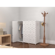 🟢 WHITE 9 Cube Wardrobe / Almari Baju