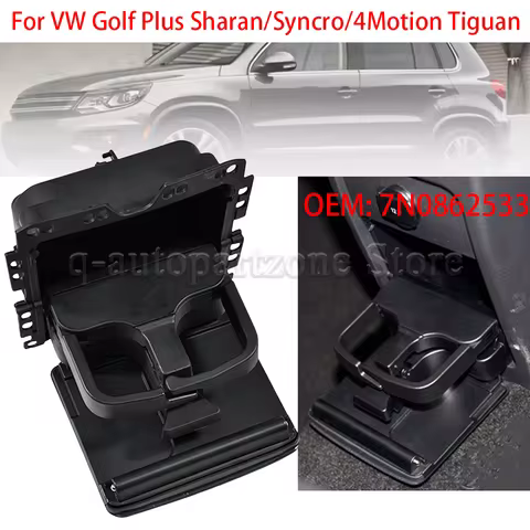 Cup Holder Rear Drinking Cup Bracket 7N0862533 For VW Tiguan Sharan Golf Plus Center Console Rear Ar