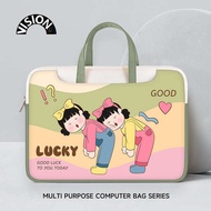 laptop bag bag VISION Love Girl Laptop Bag Portable for Apple macbook15 Point 6 Inch New Air13.3 Huawei matebook Lenovo Women's 14 Liner Pro Protective Cover