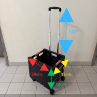 黑色摺疊 手推車 買餸車 購物車