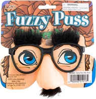 Loftus humorous Halloween fuzzy mustache glasses Black Beige สินค้าแปลกใหม่ขนาดเดียว