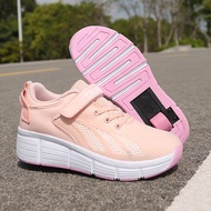 Heelys Children Boy Adult Rollerskate Student Transformative Shoes Double Wheel the Skating Shoes Gi