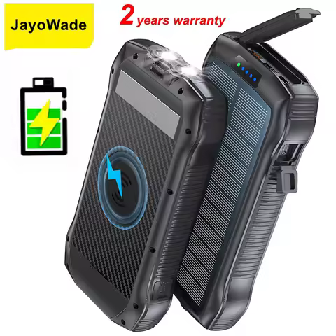 JayoWade Solar Power Bank 20000mAh Waterproof Qi Wireless Charger Fast Charging Powerbank for iPhone