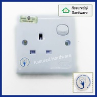 Dlx D8663R 13A Wall Switch Socket - Sirim Certified [Support Euro 2 Pin W / O Adapter]