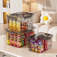 Clothing Storage Box Storage Box Household Book Box Thickened Portable Large Capacity Transparent Sn