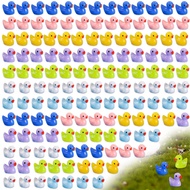 7 Colors140 Pcs Mini Resin Duck Aquarium Tiny Ducks Potted Plants Decoration Miniature Duck Slime Ch