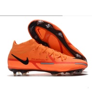 Ready Stock Shoes Boots Football Shoes Soccer Shoes Nike Phantom GT2 High Top Orange Waterproof Full Knitted FG