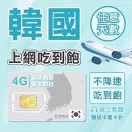 【韓國網卡】吃到飽 不降速 短期旅遊 韓國SIM卡 釜山 首爾 濟州島 高速4G LTE 純上網