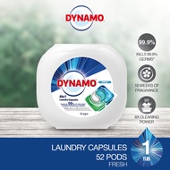 DYNAMO 4in1 Laundry Capsules Fresh 10ml*52pcs - Tackles 99% Of The Most Common Stains and Odors