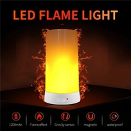 LED Flame Light USB Rechargeable Flame Lamp Remote Control Dimmable