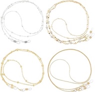 CREATCABIN 4 Pieces 4 Styles Glasses Chains Glasses Chain Sunglasses Strap Glasses Holder Chain Pear