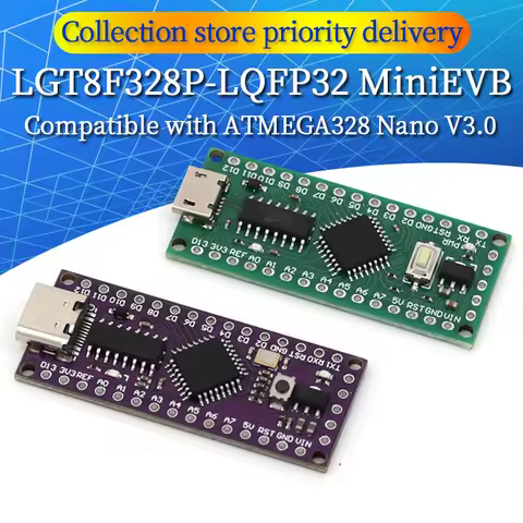 LGT8F328P-LQFP32 MiniEVB TYPE-C MICRO USB Compatible With ATMEGA328 Nano V3.0 LGT8F328P CH9340C / HT