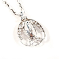 【日本直送 中古美品】ジョージジェンセン Georg Jensen ネックレス イヤーペンダント 1990 ヘリテージ コレクション シルバー925 シルバー