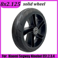 8นิ้ว200X50ล้อแข็ง8X2.125ยางสำหรับ Xiaomi Segway Ninebot ES1 ES2 ES4สกู๊ตเตอร์ไฟฟ้าล้อหลังอะไหล่