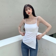 DD SHOP “พร้อมส่ง”(11059)เสื้อสายเดี่ยว ผ่าข้างสวยมาก