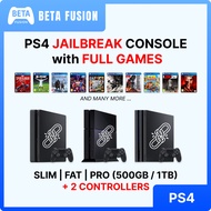 SONY PS4 PLAYSTATION 4 JAILBREAK CONSOLE WITH FREE GAMES + 2 CONTROLLERS