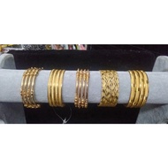 GOLD COVERIN 916 POLISHED BANGLE