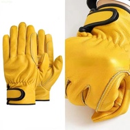 HUIJIANG Wear-resistant Gloves, Welding Leather Work Gloves, Utility Safety Flex Grip Protection Sec