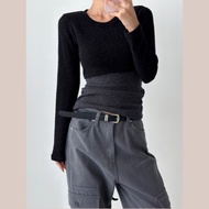 Y2K Outfit Korean Autumn Outfit Retro Outfit Women Layered Knit 3 Colors