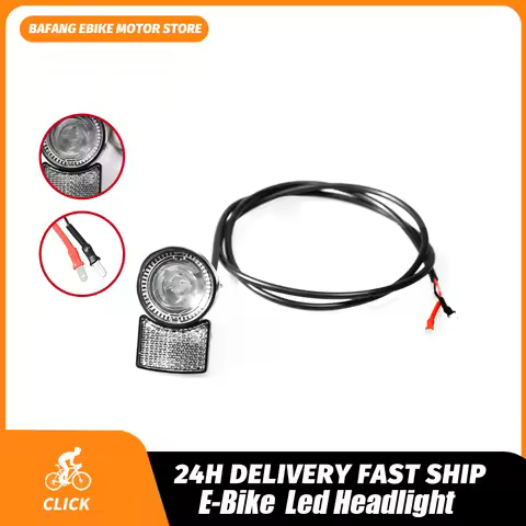 6V LED E-bike Headlight for BBS01B BBS02B BBSHD Mid Drive Motor Conversion Kit Waterproof Front Bike