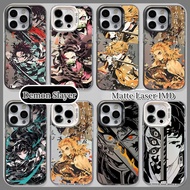 Demon Slayer Series Silver Case Compatible iPhone Phone Case Applies iPhone 16 Pro Max/15/14 Pro Max