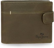 Staple Horizontal Purse with Click Closure, Green, 11 x 8.5 x 1 cm, Leather by Joumma Bags, Talla ún