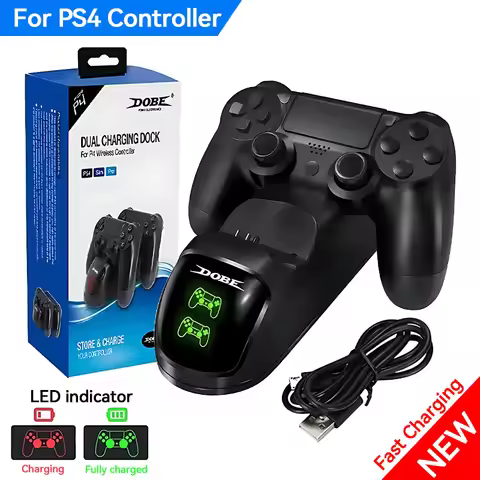 New PS4 Charging Station Wireless Fast Charger For Game Controller LED Indicator USB Dual Dock For P