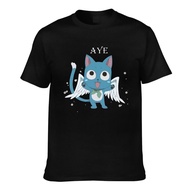 Fairy Tail Happy Fairy Tail Cat Men's Cotton T-Shirts