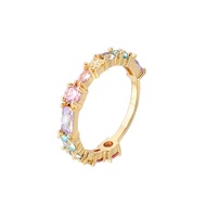 Unicorn Pastel Colour AAA Cubic Zirconia Ring 23K Gold Plated Jewellery