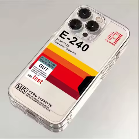 Retro VHS Video Tape Label Phone Case For iPhone 17 16 15 11 12 14 13 Pro Max Mini X XS XR 7 8 Plus 