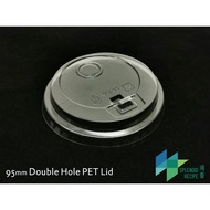 ♚12oz/16oz/22oz PET Cup with 95mm Double Hole PET Lid (50 pcs)