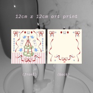 12cm x 12cm art print by jandiary atelier