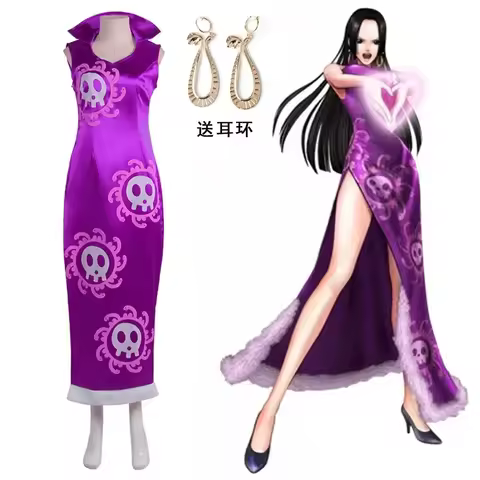 Cosplay Boa Hancock Cheongsam Anime Cloths Costume